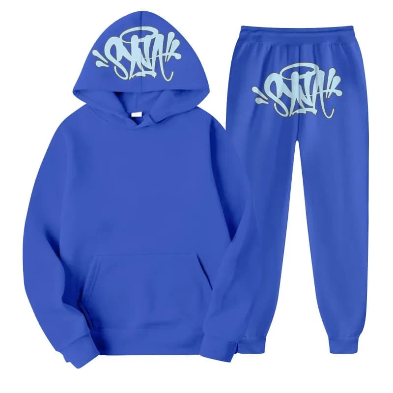 Sp5der Hoodie and Joggers Set Graffiti Logo