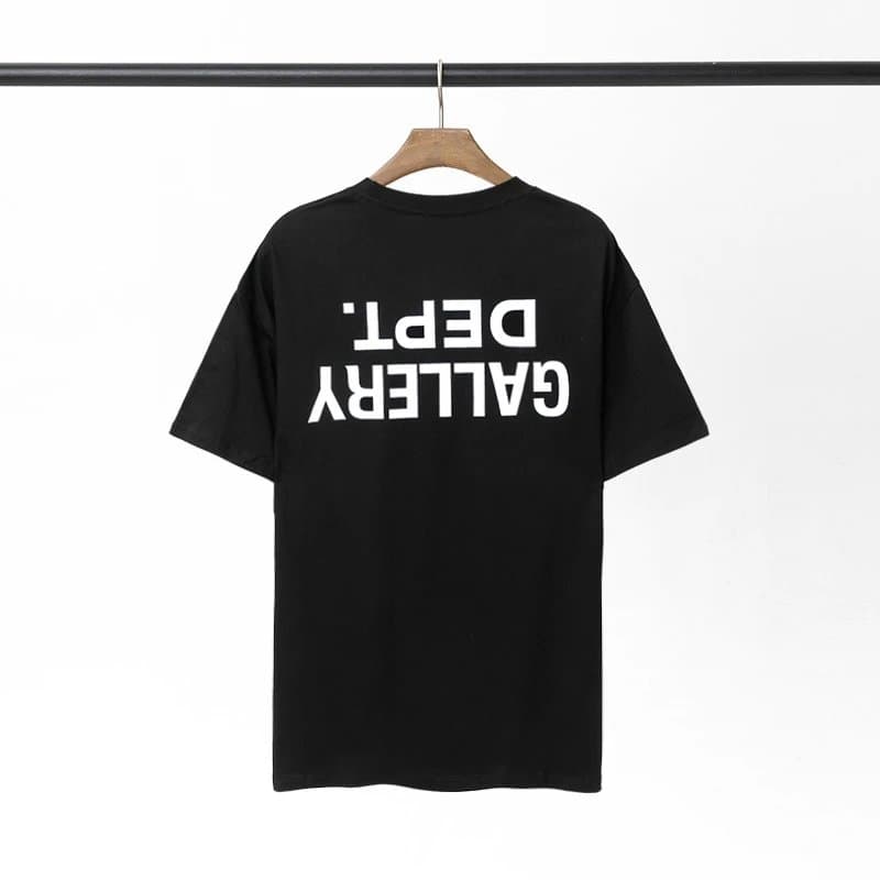 Graphic Tee Gallery Dept. Logo Print — 976# 黑色