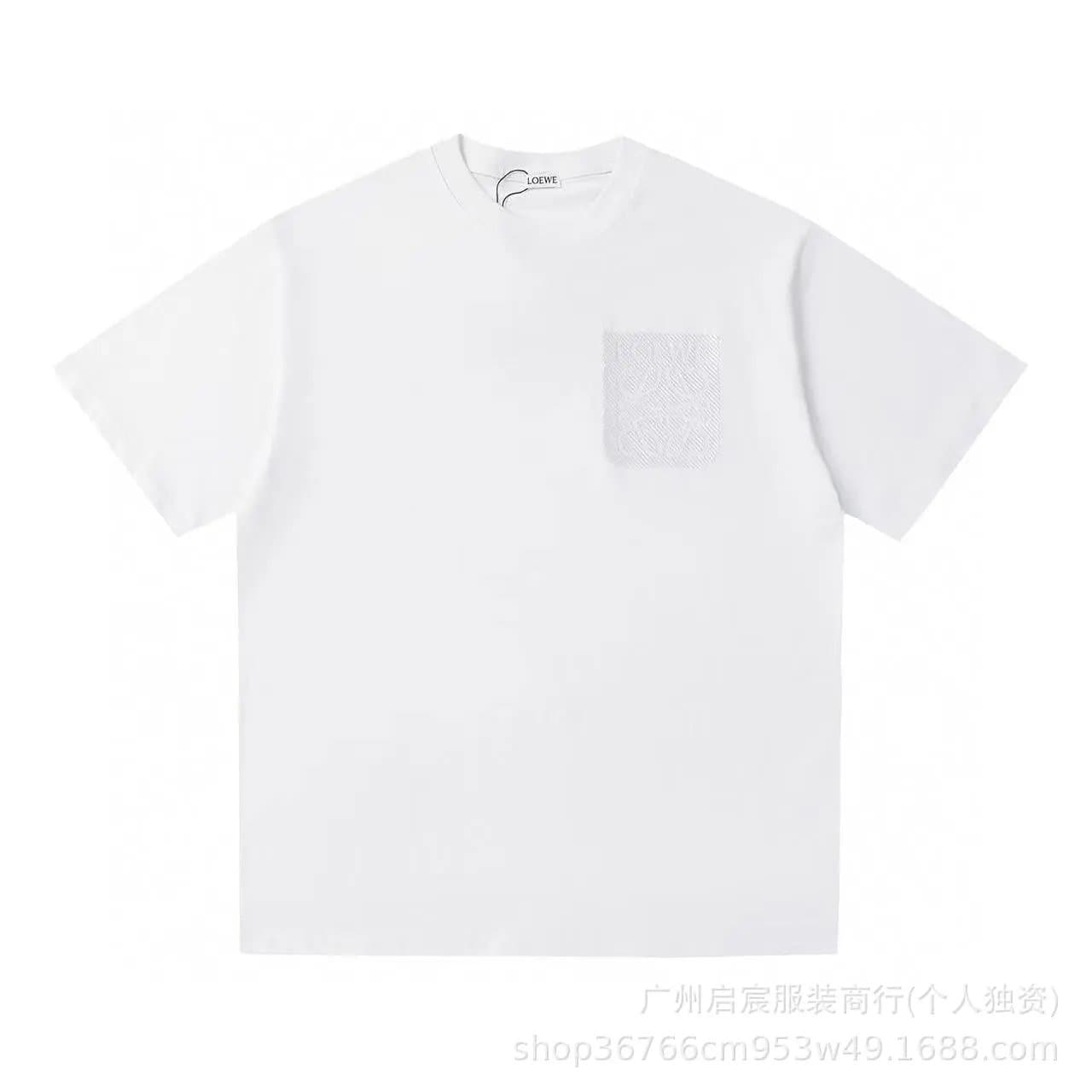 Loewe Logo Patch T-Shirt White — A011绣花白色