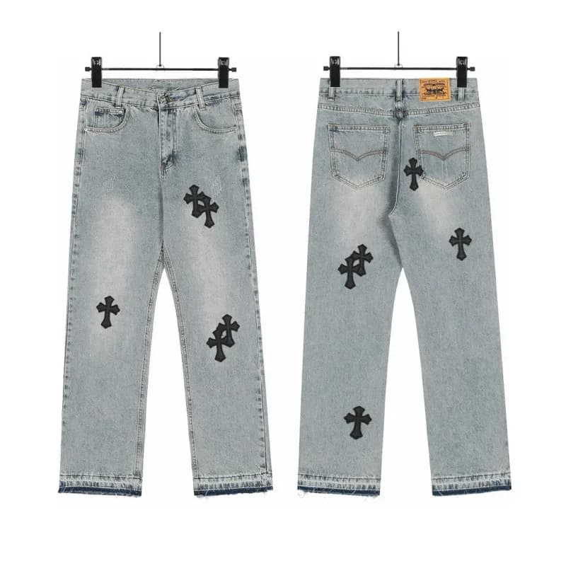 Chrome Hearts Straight Fit Jeans Cross Patch