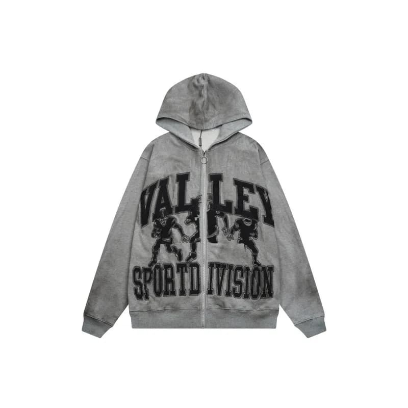 Vale Forever Valley Shorts Distressed Logo Print — V123-灰色