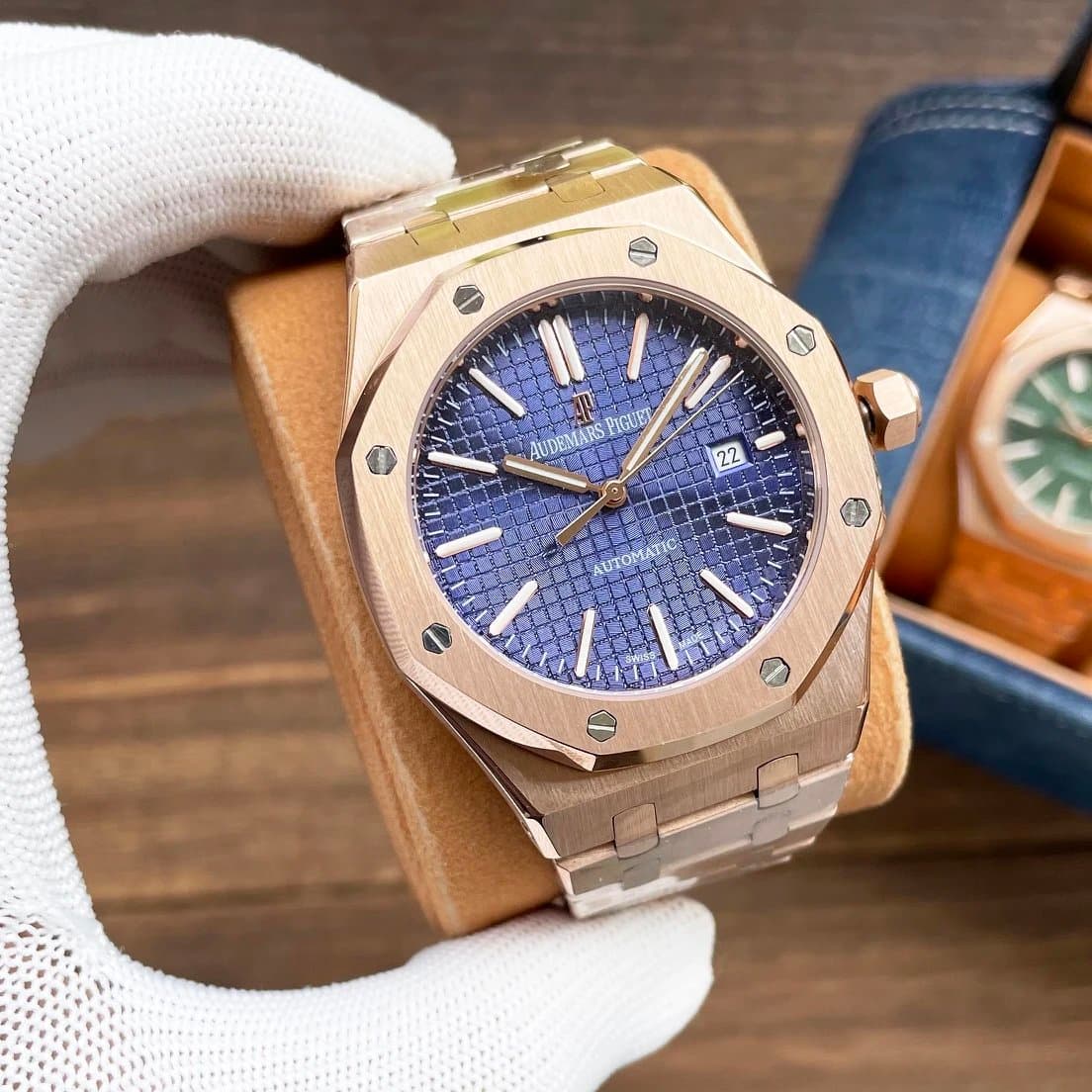 Audemars Piguet Royal Oak Blue Tapisserie Dial
