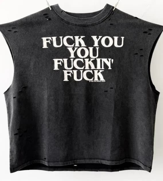 Philipp Plein Cropped Tank Top Skeleton Weightlifter Embroidery — W-4