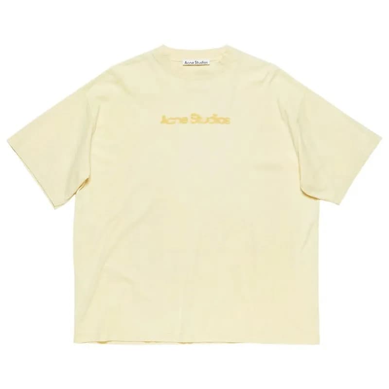Acne Studios Cotton T-Shirt Washed Grey — 黄色（AC908039）