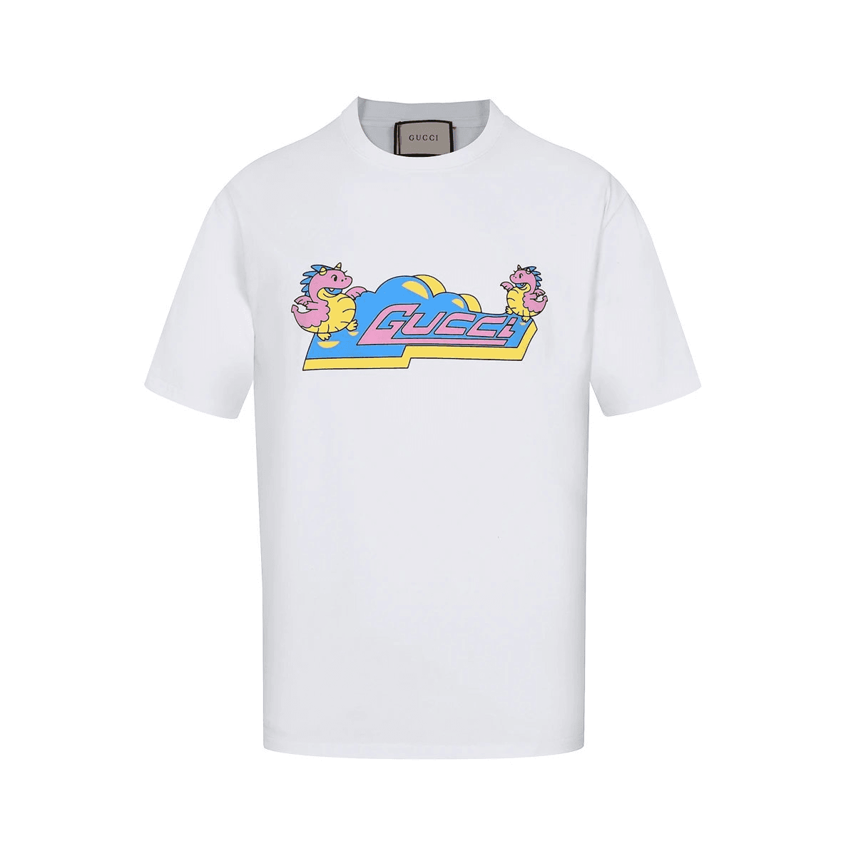 Gucci Graphic T-Shirt Dragon Logo Print