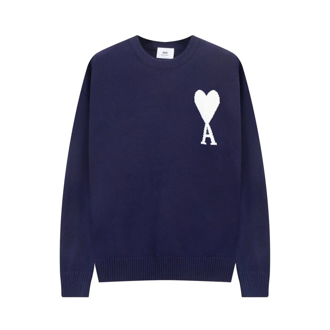 AMI Paris Knit Sweater Heart Logo