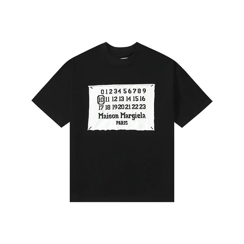 Maison Margiela Numbered Logo Tee Numeric Print — 41黑 T恤M6