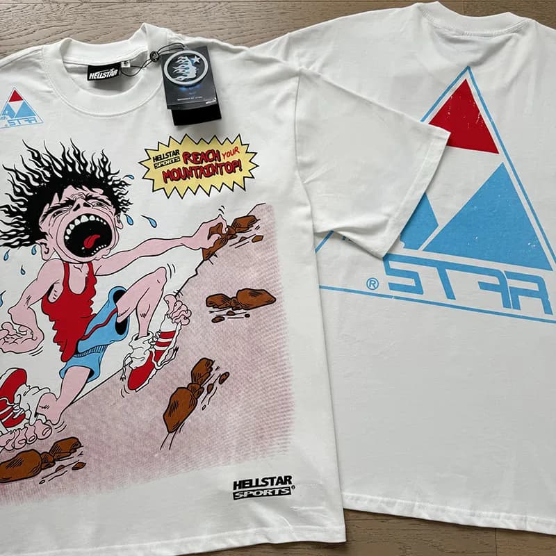 Hellstar Graphic Tee Flame Logo — 5620 白色
