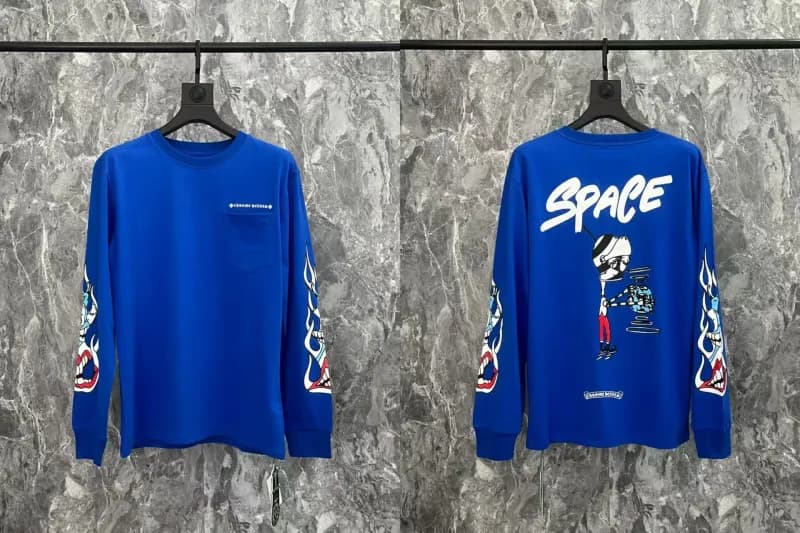 Chrome Hearts Long Sleeve Tee Stay Fast Graphic — 2131 blue