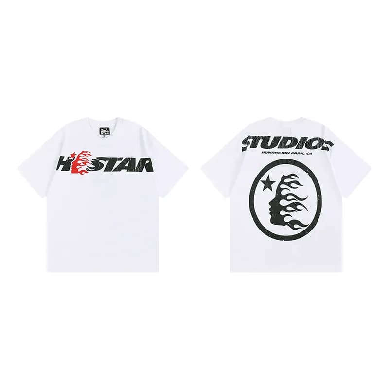 Palm Angels Graphic Tee Hellstar Records Print — H221白色