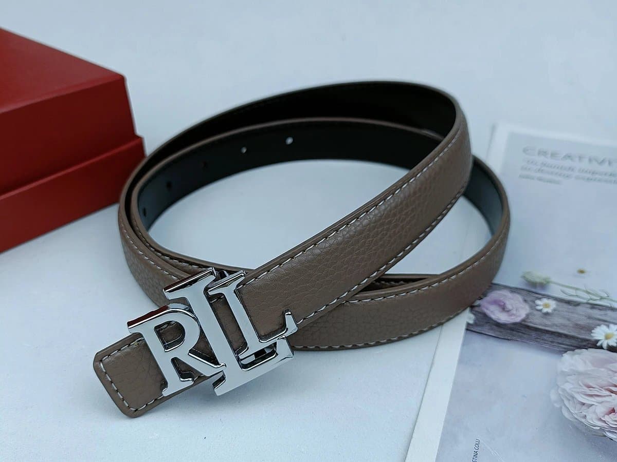 Polo Ralph Lauren RL Logo Belt Silver Buckle