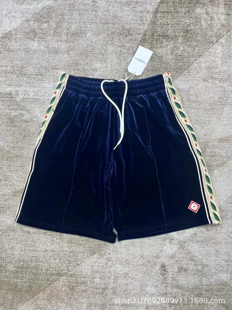 Casablanca Tennis Shorts Velvet Side Stripe
