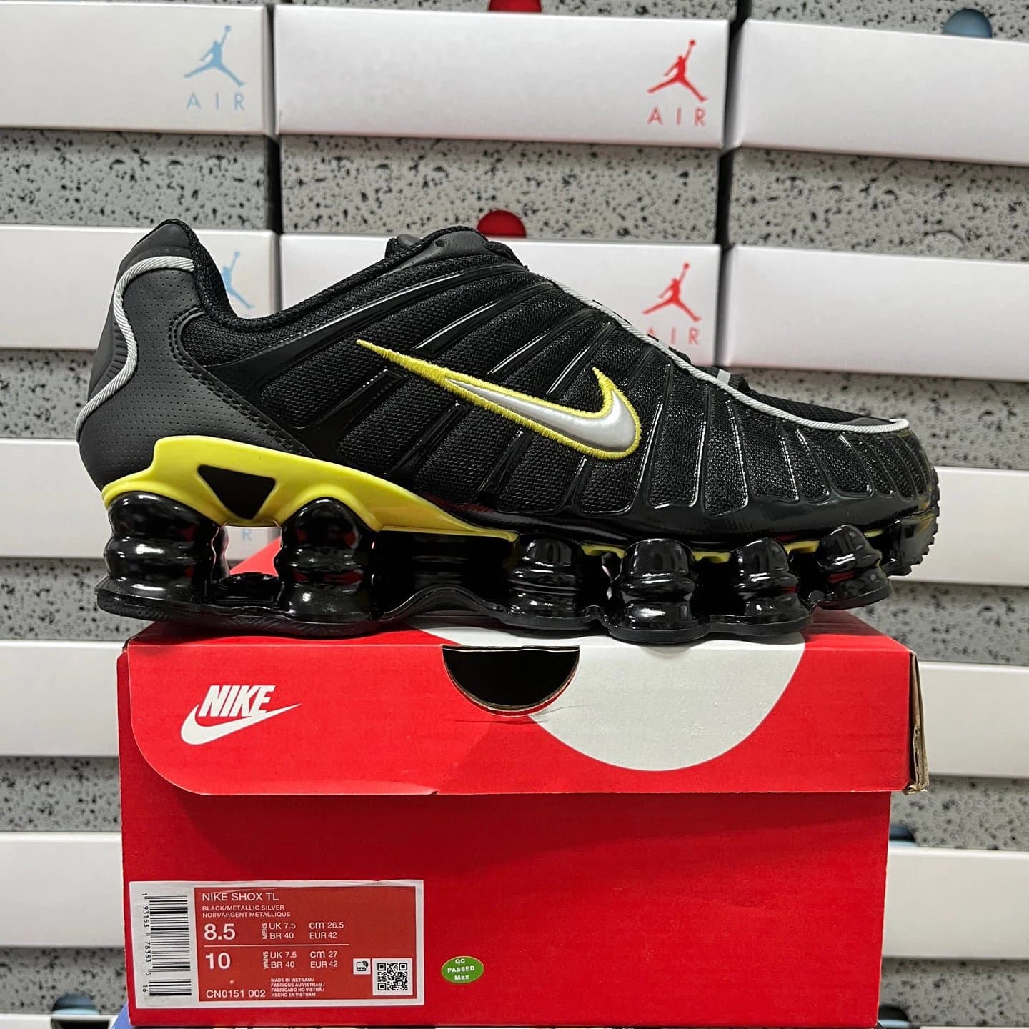 Nike Shox TL Sail/Sail — MAX · 黑黄 CN0151-002