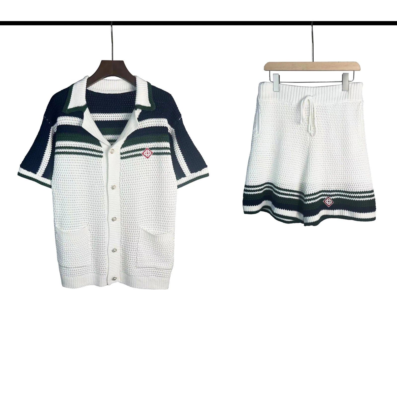 Cactus Plant Flea Market Knit Set Striped Collar & Hem