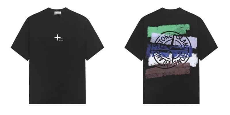 Stone Island T-Shirt Logo Patch — 6649黑色