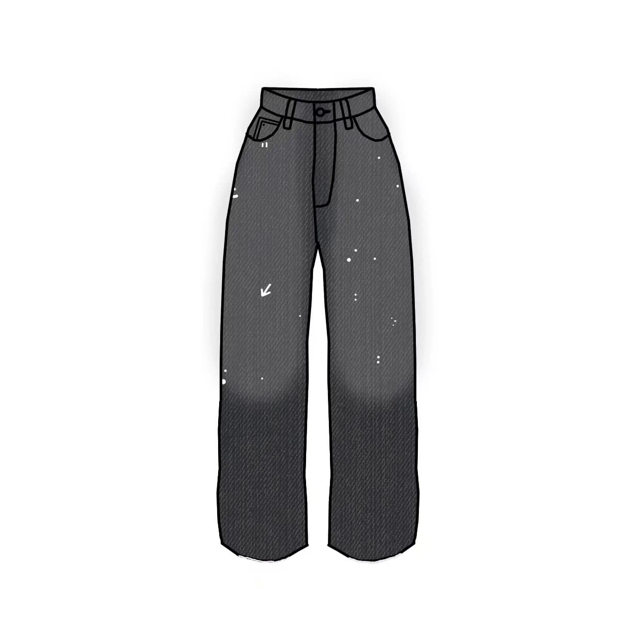 Levi's Wide-Leg Trousers Speckled Wash