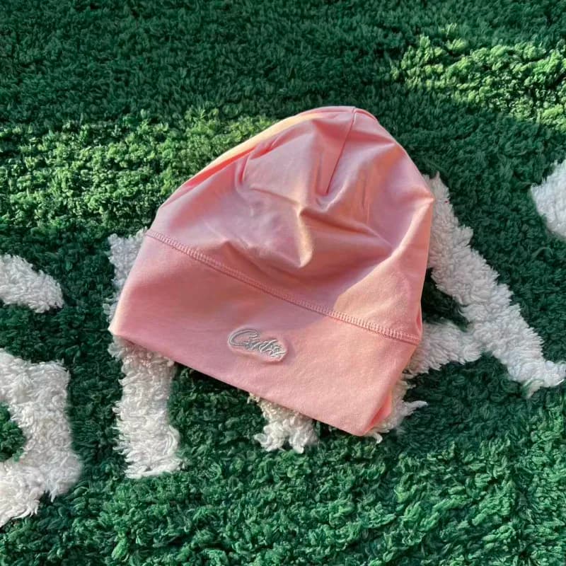 Corteiz Beanie Embroidered Logo — Pink Work Hat