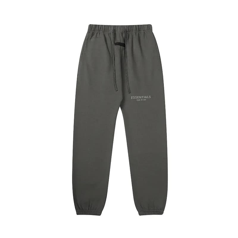 Hoodie and Joggers Set Fear of God Essentials Logo — 2212植绒字母灰