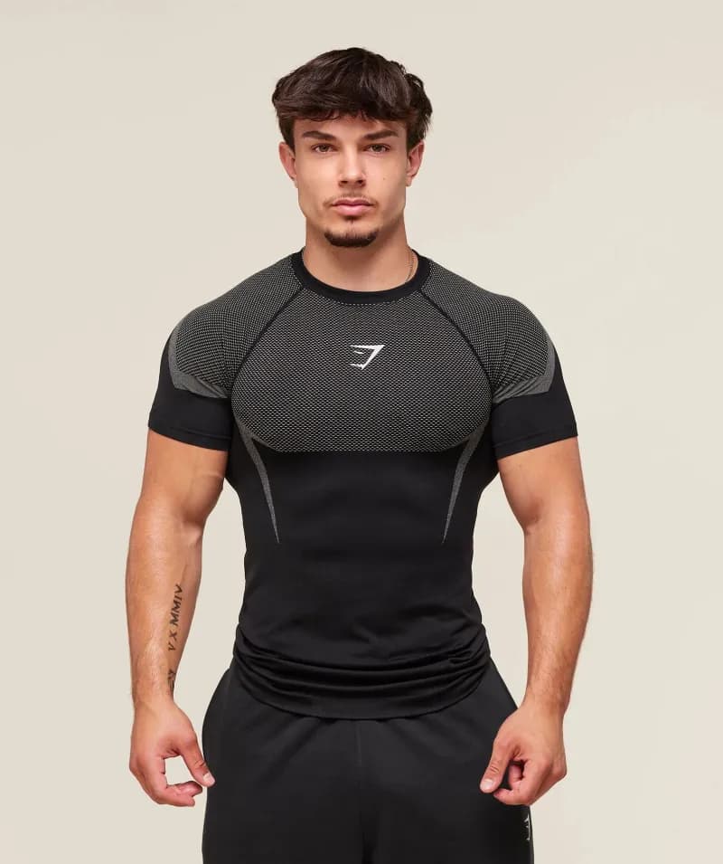 Lululemon Compression T-Shirt Mesh Panel