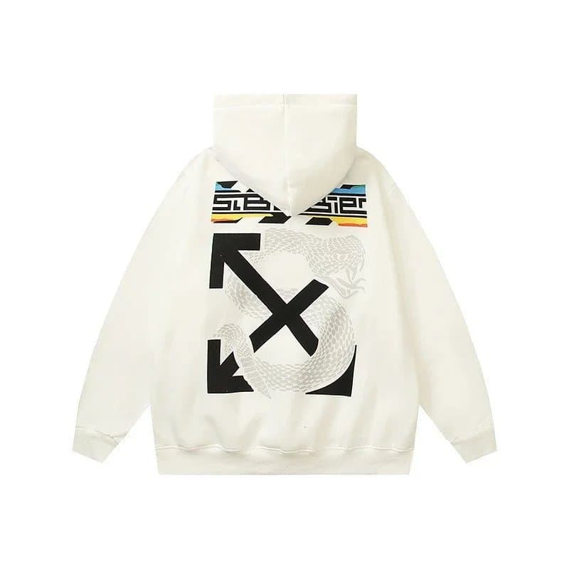 Off-White Hoodie Arrow Snake Print