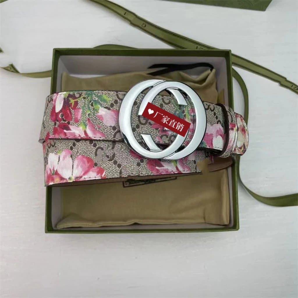 Gucci Horsebit 1955 Belt Floral GG Canvas