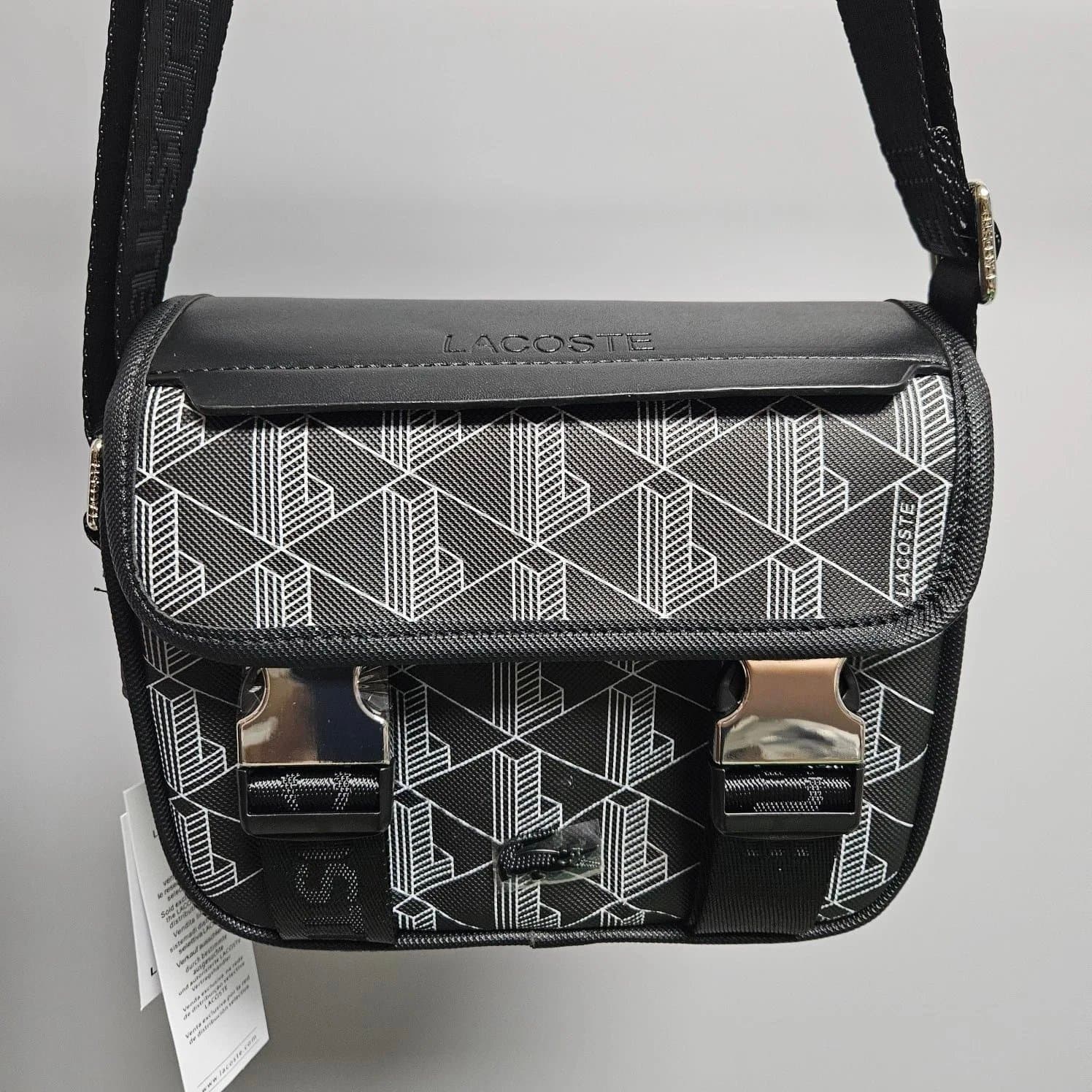 Lacoste Mini Saddle Bag Geometric Print