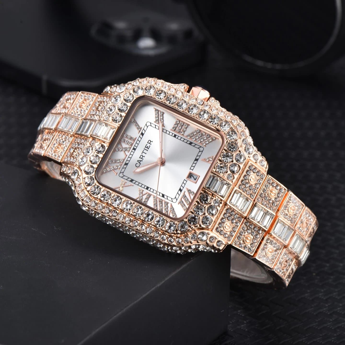 Cartier Santos Paved with Crystals — 均码 · 32
