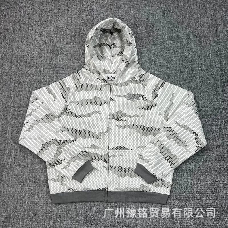 Cactus Plant Flea Market Zip-Up Hoodie Hex Camo