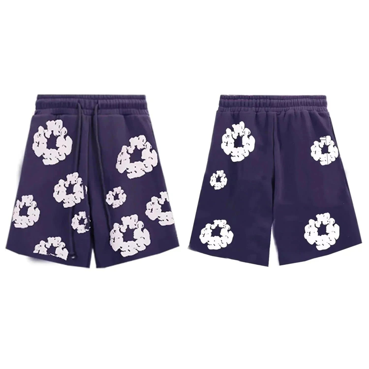 Balenciaga Printed Shorts Cloud Logo — 8611宝蓝