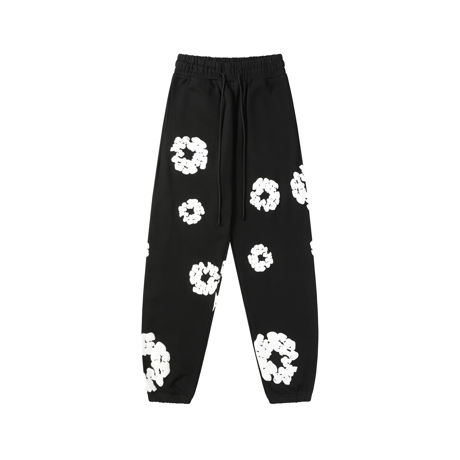 Balenciaga Joggers Cloud Print — 发泡黑色裤子【白色花环】