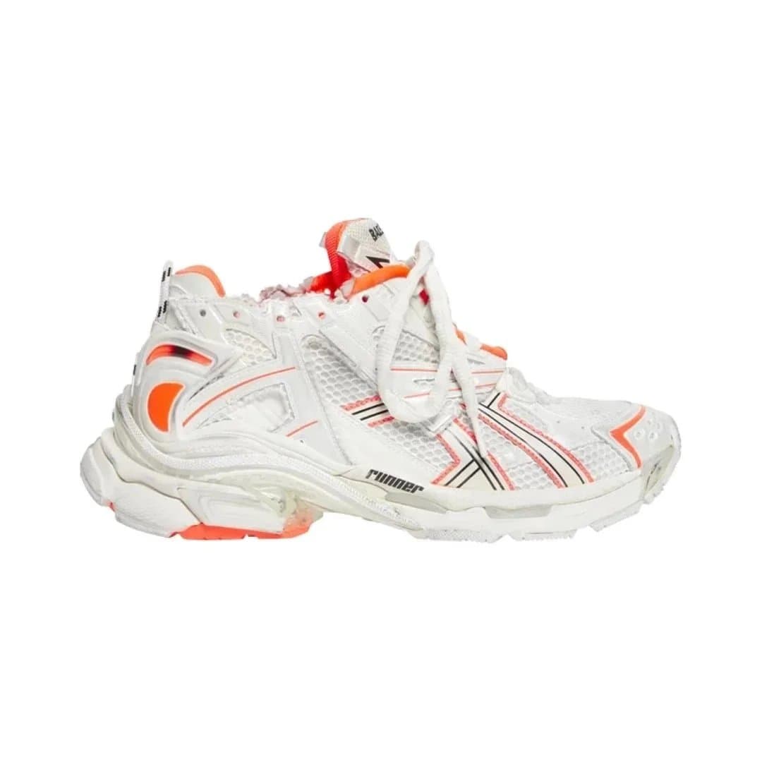 Balenciaga Triple S Graffiti — EU35-EU46（留言备注尺码）无半码 · Eggshell Neon Orange