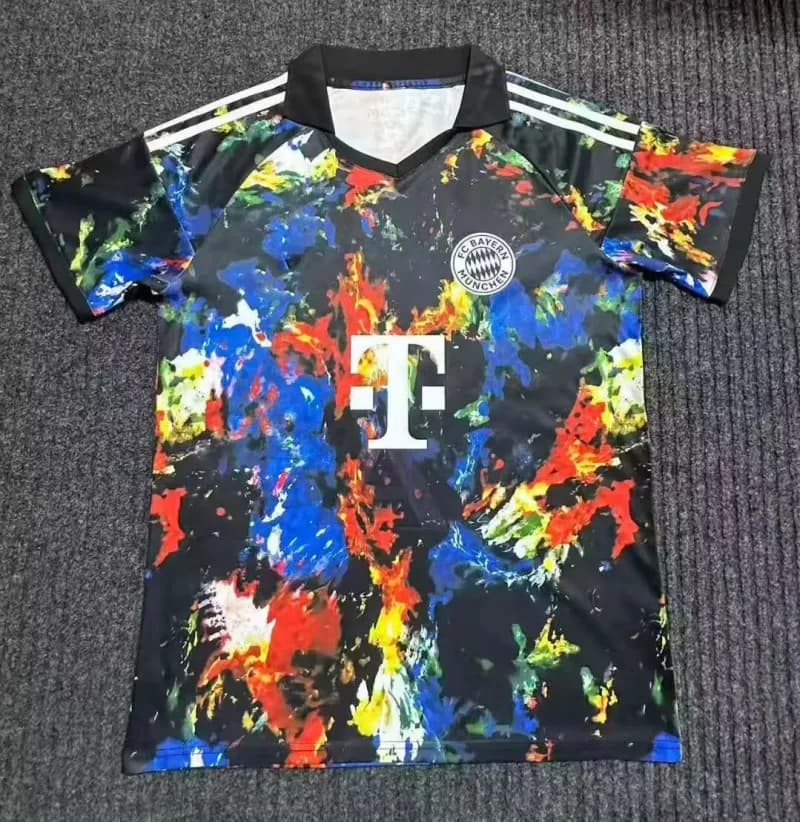 Adidas FC Bayern Munich Jersey Abstract Paint Splatter