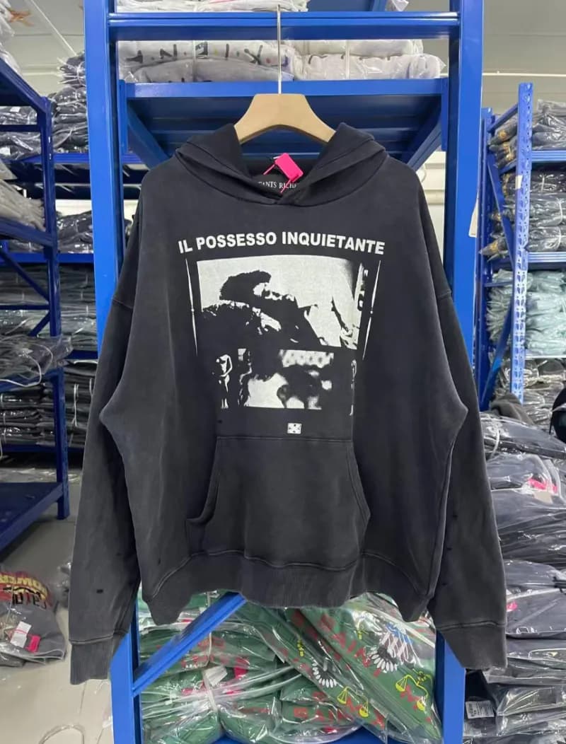 Fear of God Essentials Hooded Sweatshirt Il Possesso Inquietante Graphic