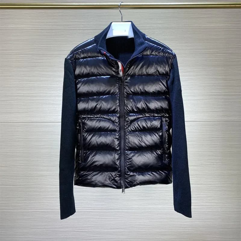 Moncler Quilted Vest Jacket Ribbed Sleeve