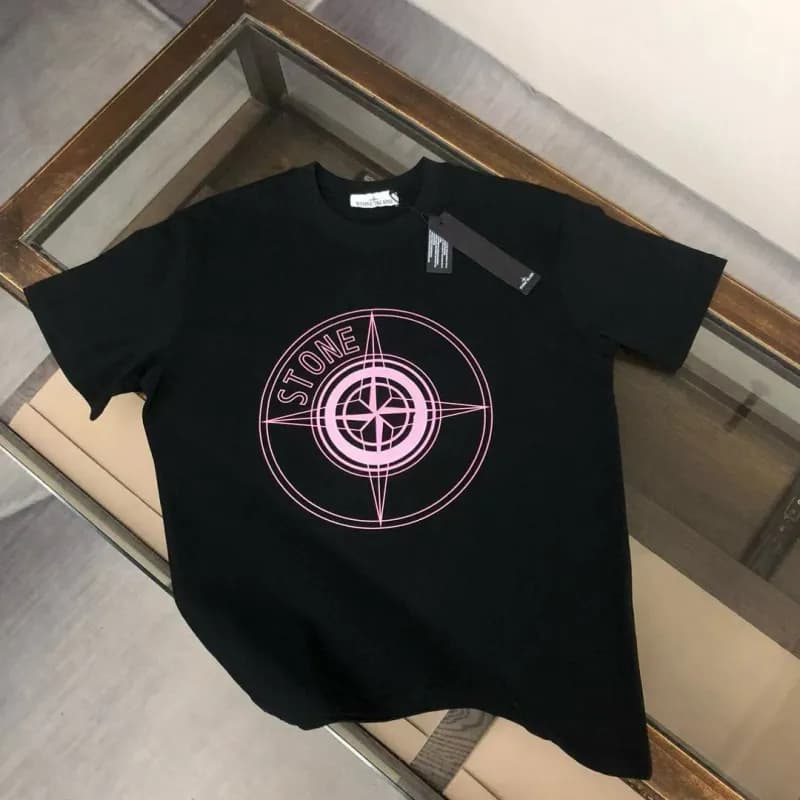 Stone Island T-Shirt Logo Patch — T石头7黑色