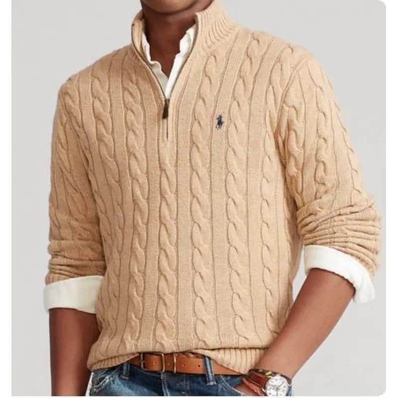 Polo Ralph Lauren Cable Knit Quarter-Zip Sweater Classic Fit