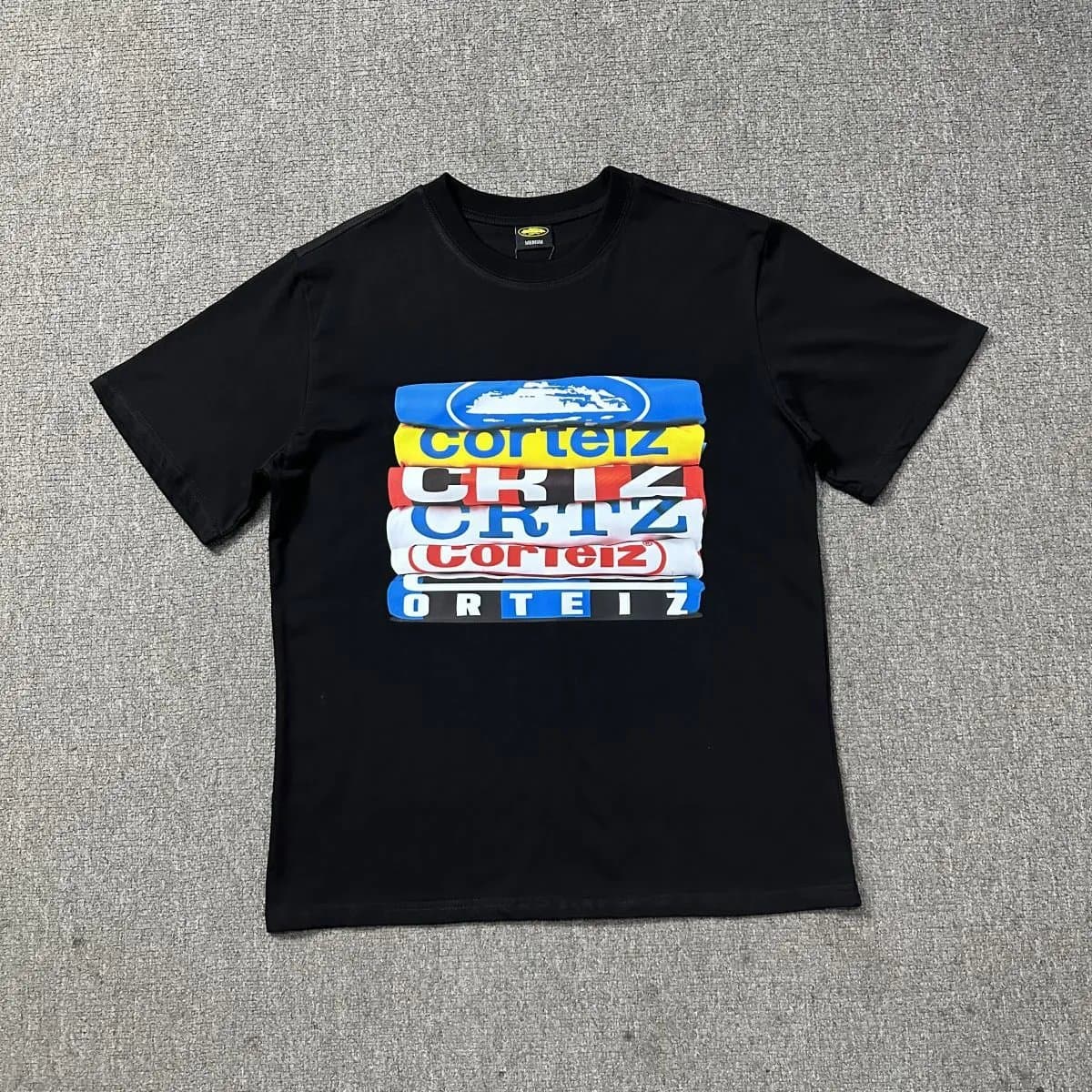 Corteiz T-Shirt CRTZ Script Logo — 3135 (黑)