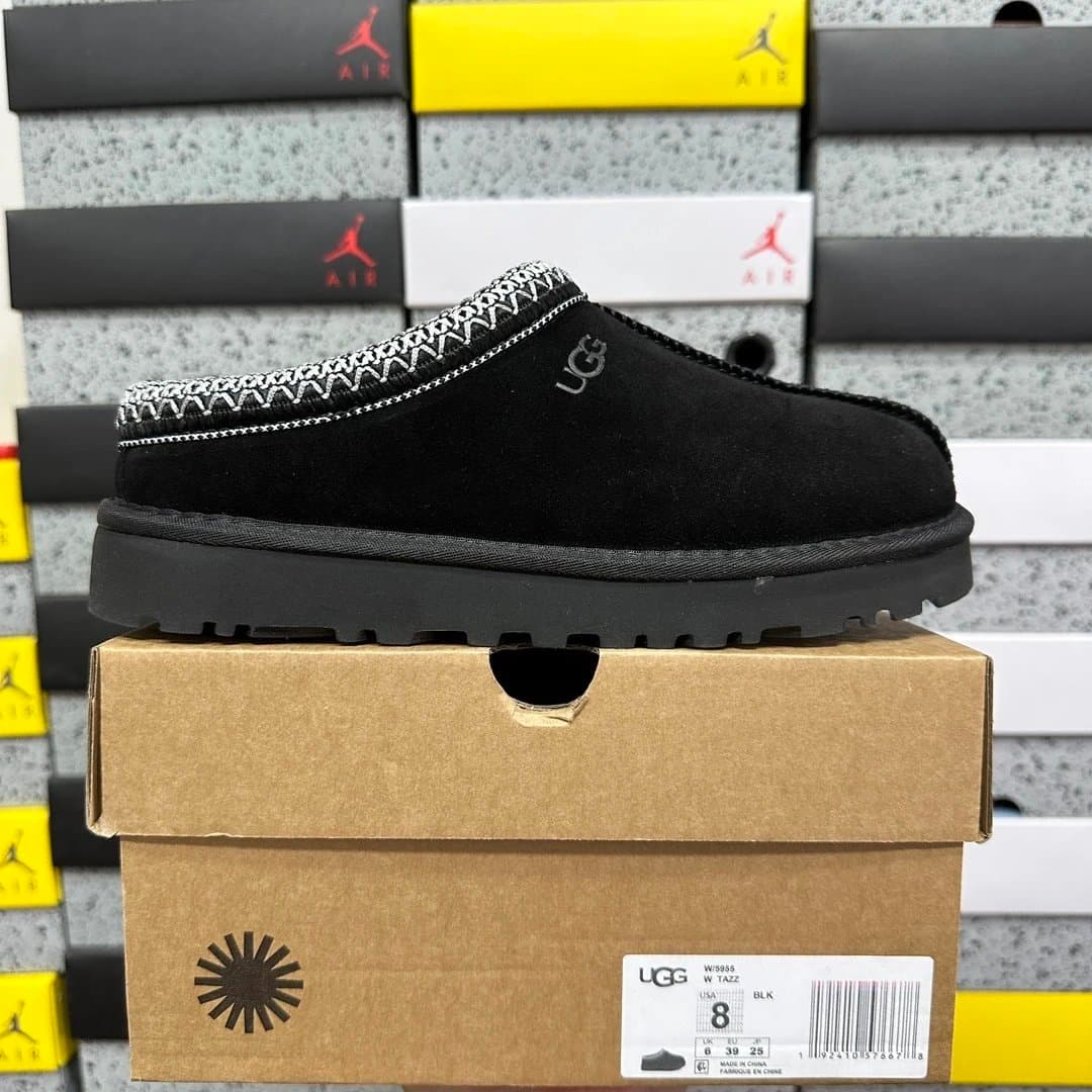 UGG Classic Mule Black with Chain Trim