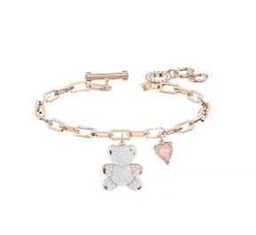 Swarovski Teddy Bear Charm Bracelet Crystal-Embellished