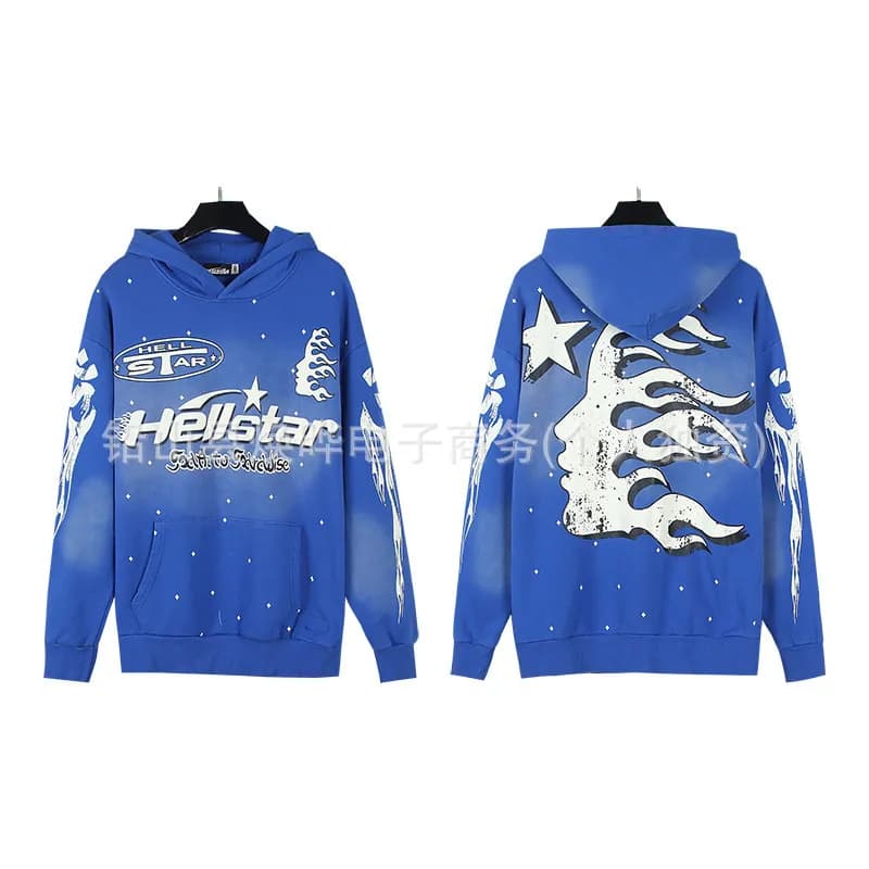 Hellstar Hooded Sweatshirt Skull Graphic Distressed — 优质布◆地狱之星20