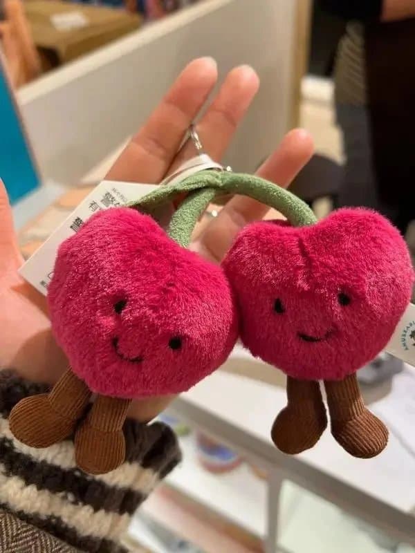 Labubu Cherry Keyring Plush Twin Cherries