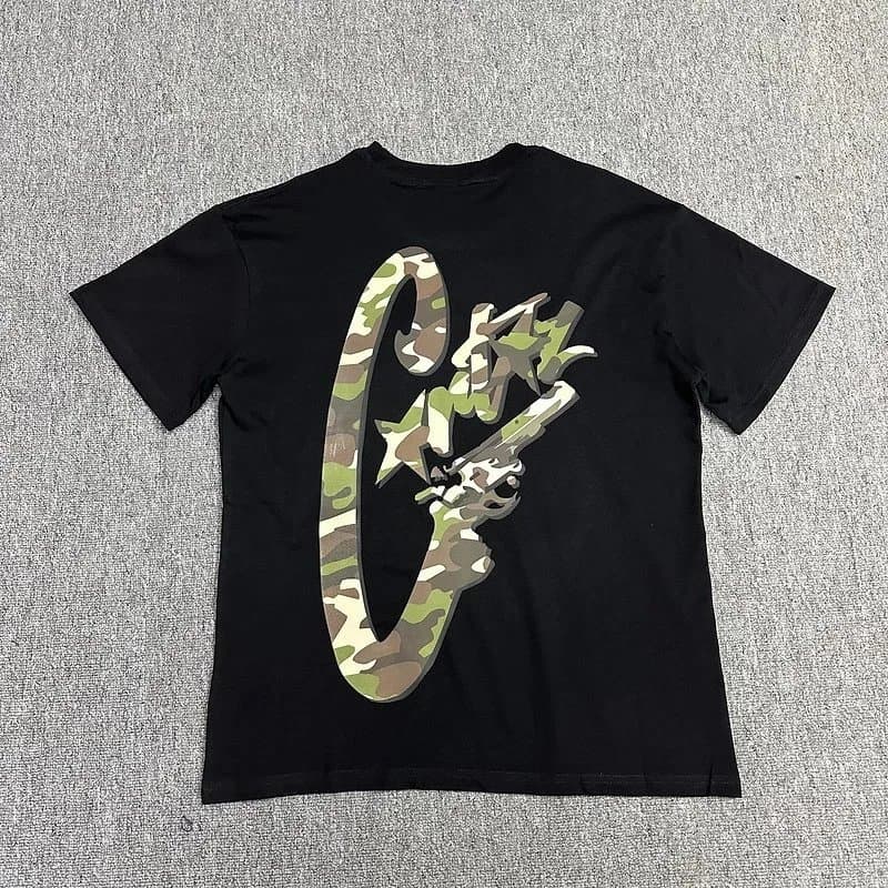 Corteiz Logo Tee Pink Outline Script — 0154029HJ