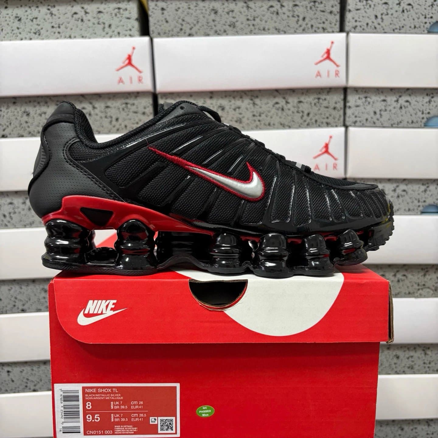 Nike Shox TL Sail/Sail — MAX · 黑红 CN0151-003