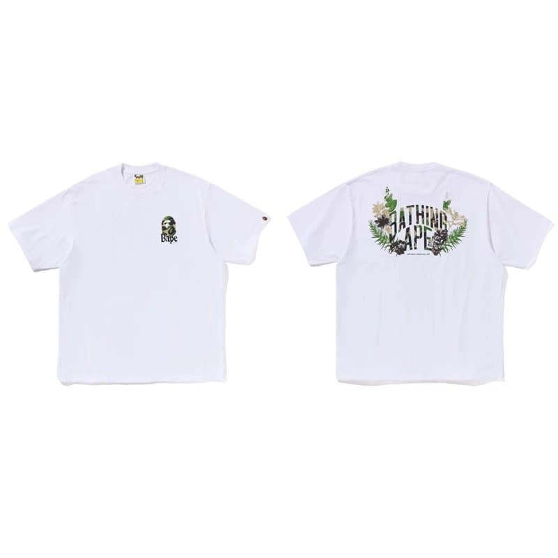 BAPE A Bathing Ape Tee Camouflage Ape Head — 5003白色