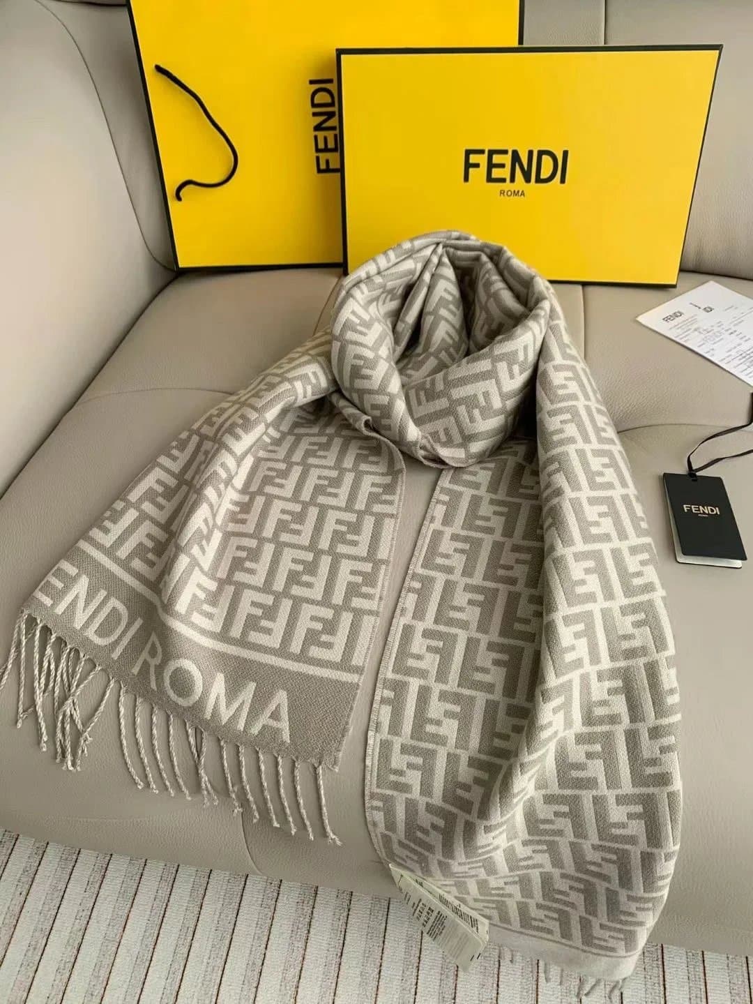 Fendi FF Logo Scarf Monogram Print