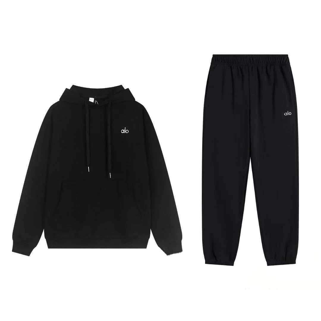 Fear of God Essentials Oversized Hoodie Heather Grey — 黑色连帽束脚-套装