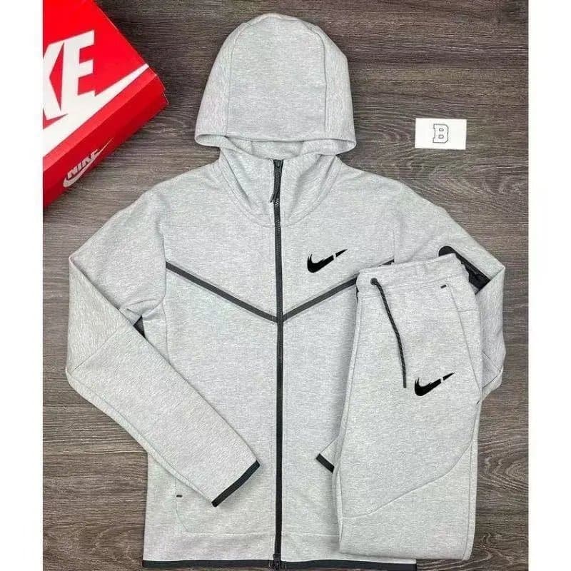 Nike Tech Fleece Hoodie and Joggers Set Heather Grey