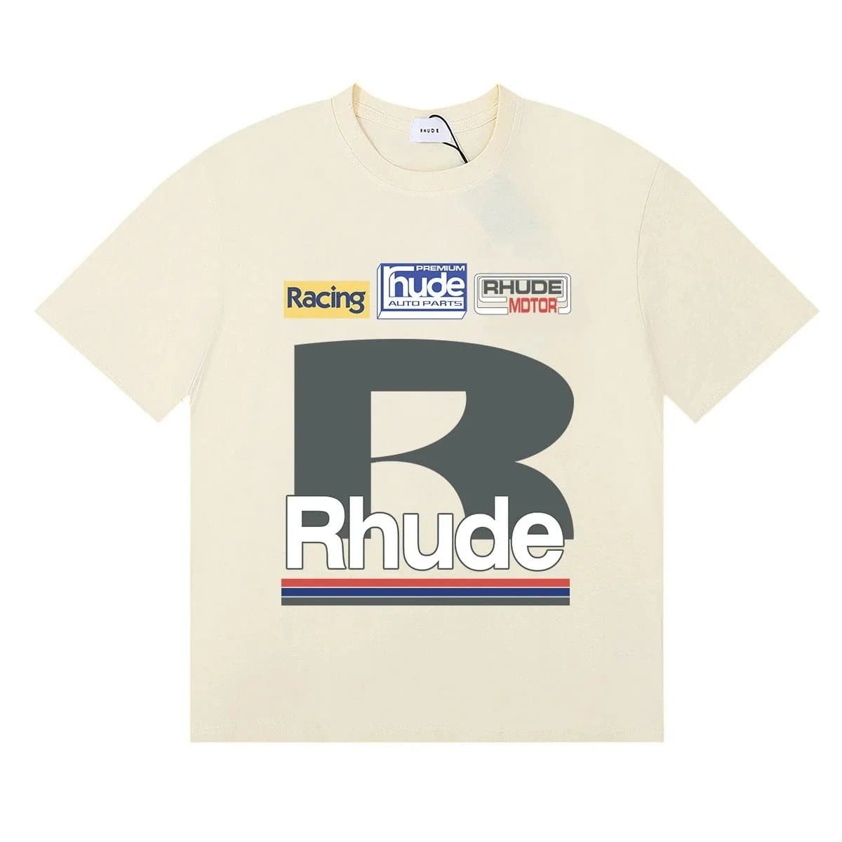 Rhude Graphic Tee Racing Logo — 50159杏