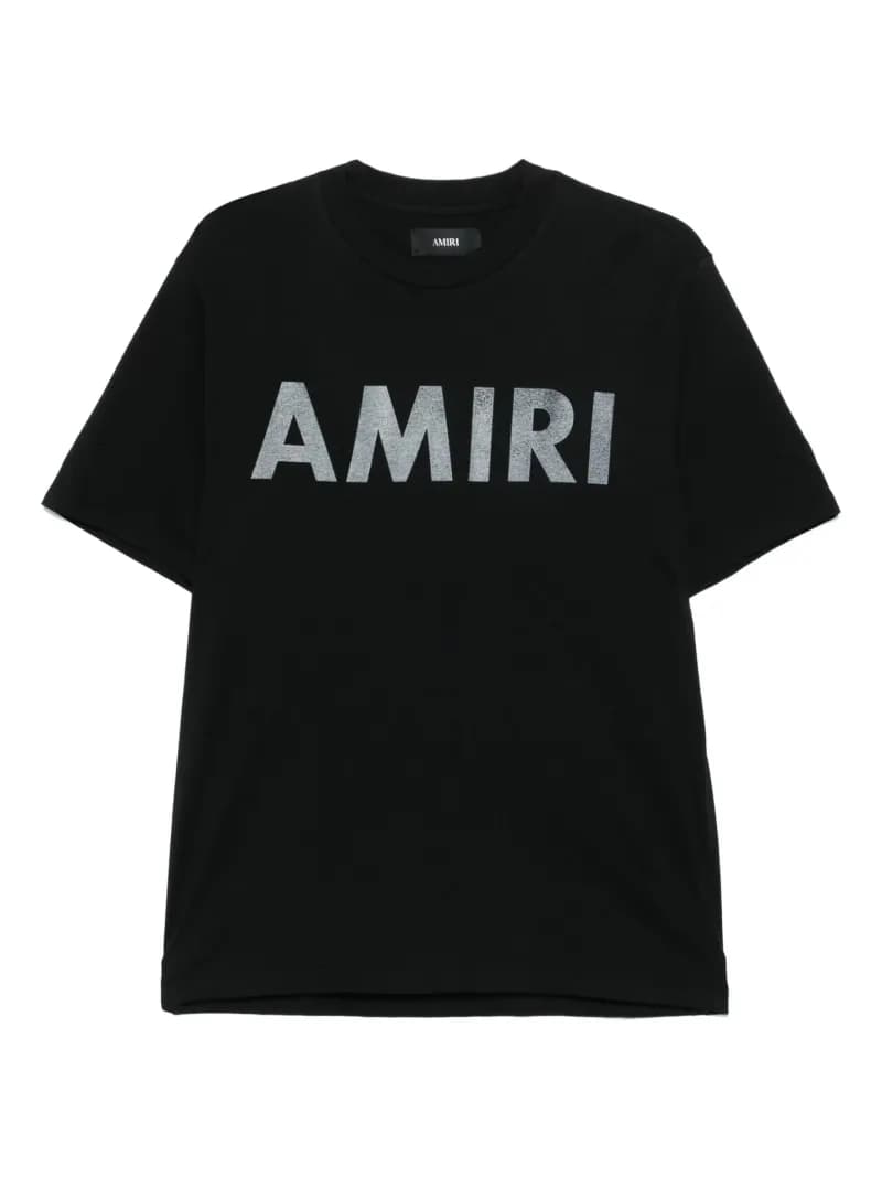 Amiri Signature Logo Tee Black Script — A19