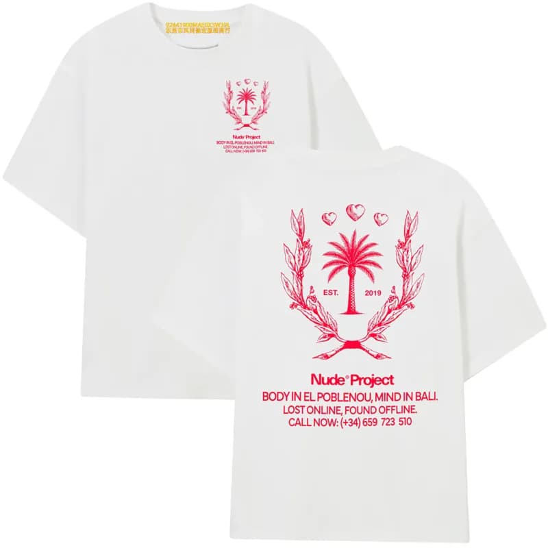 Nude Project Graphic Tee Palm Tree Print